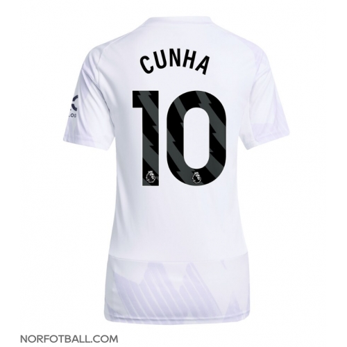 Billige Fotballdrakt Manchester United Matheus Cunha #10 Replika Bortedrakt Dame 2025-26 Kortermet Billige Fotballdrakt Manchester United Matheus Cunha #10 Replika Bortedrakt Dame 2025-26 Kortermet